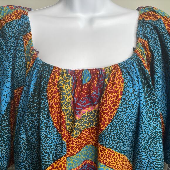 OFUURE By Tehilah Women's Colorful African Print Shift Dress Est. Size S/M Boho - Picture 6 of 11